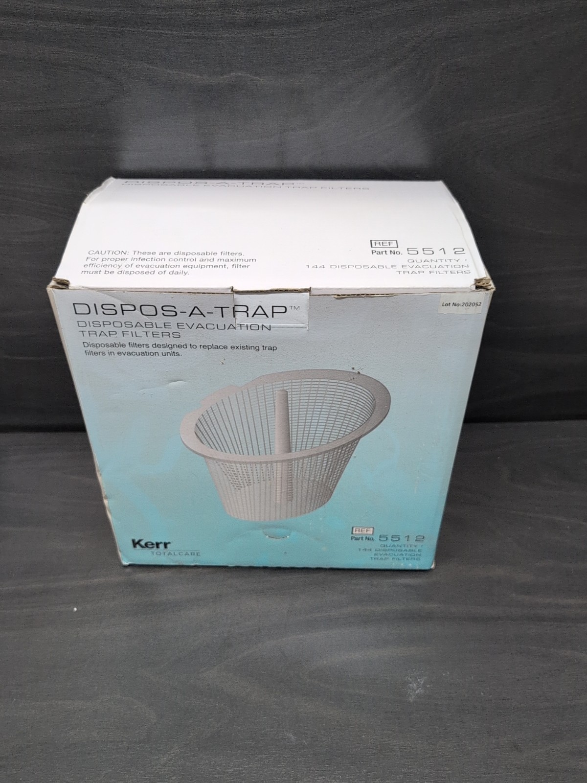 Lot of 144 – Kerr TotalCare – 5512 – Dispos-A-Trap – Evacuation Trap Filters
