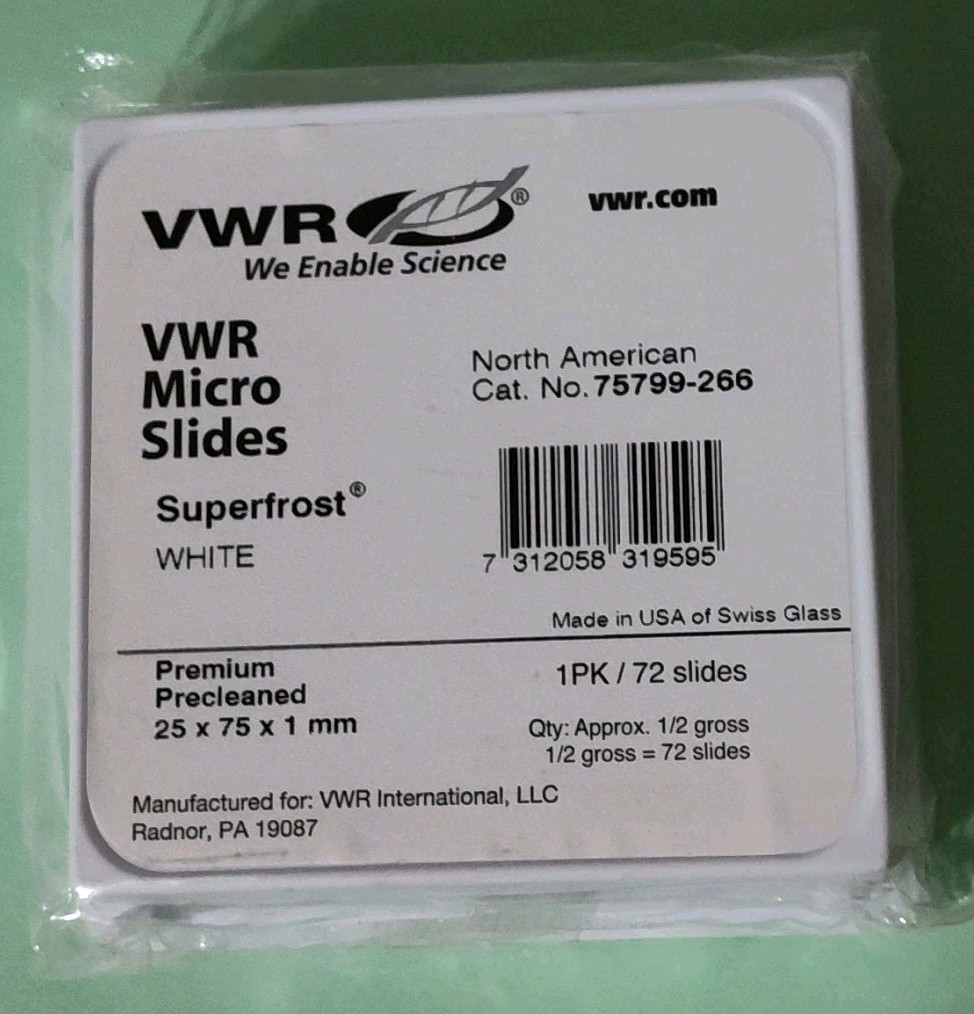 VWR MICRO SLIDES SUPERFROST WHITE 25X75MM 2 Packs Of 72 B7