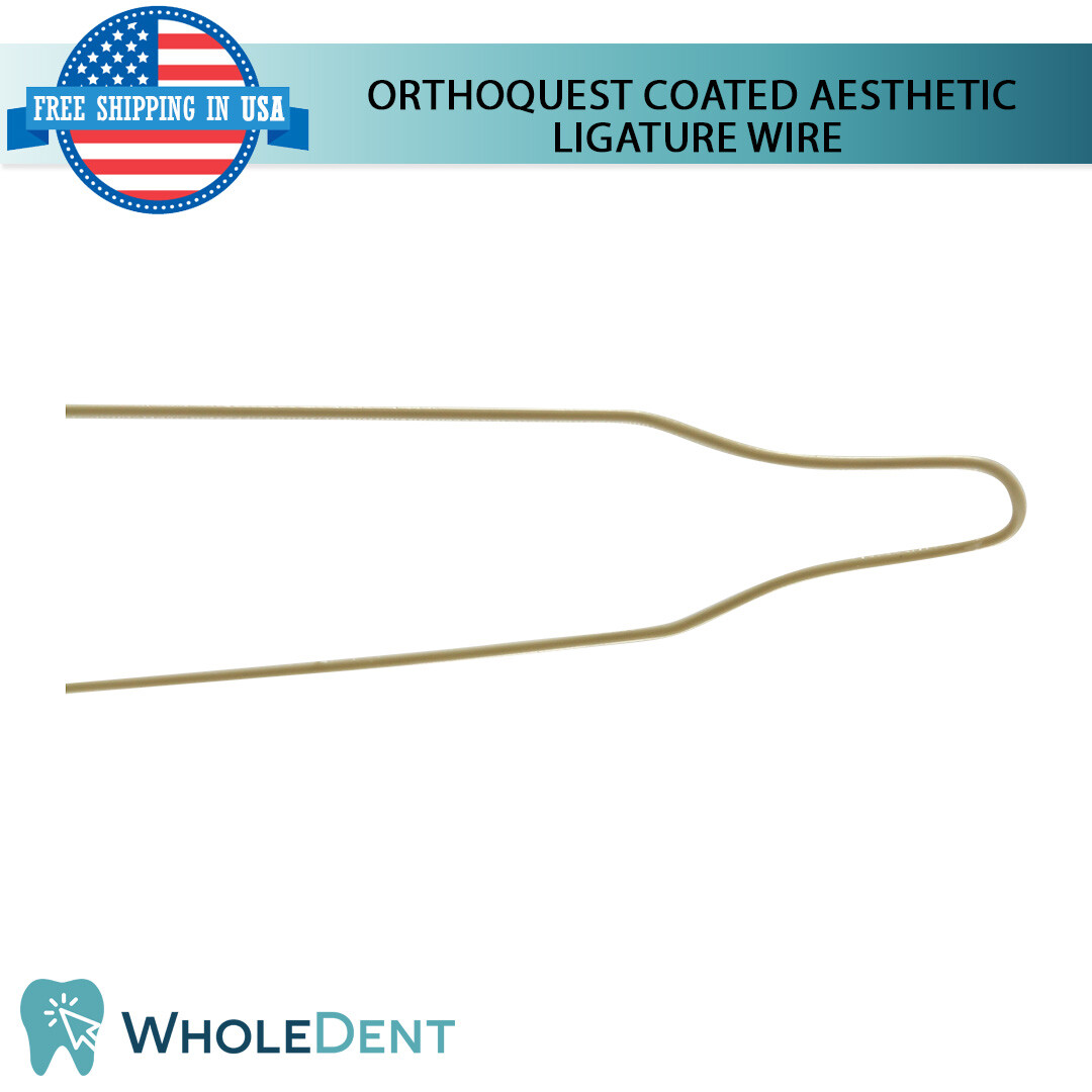 Orthodontic Dental Aesthetic Long Coated Preformed Ligature Wire OrthoQuest .012