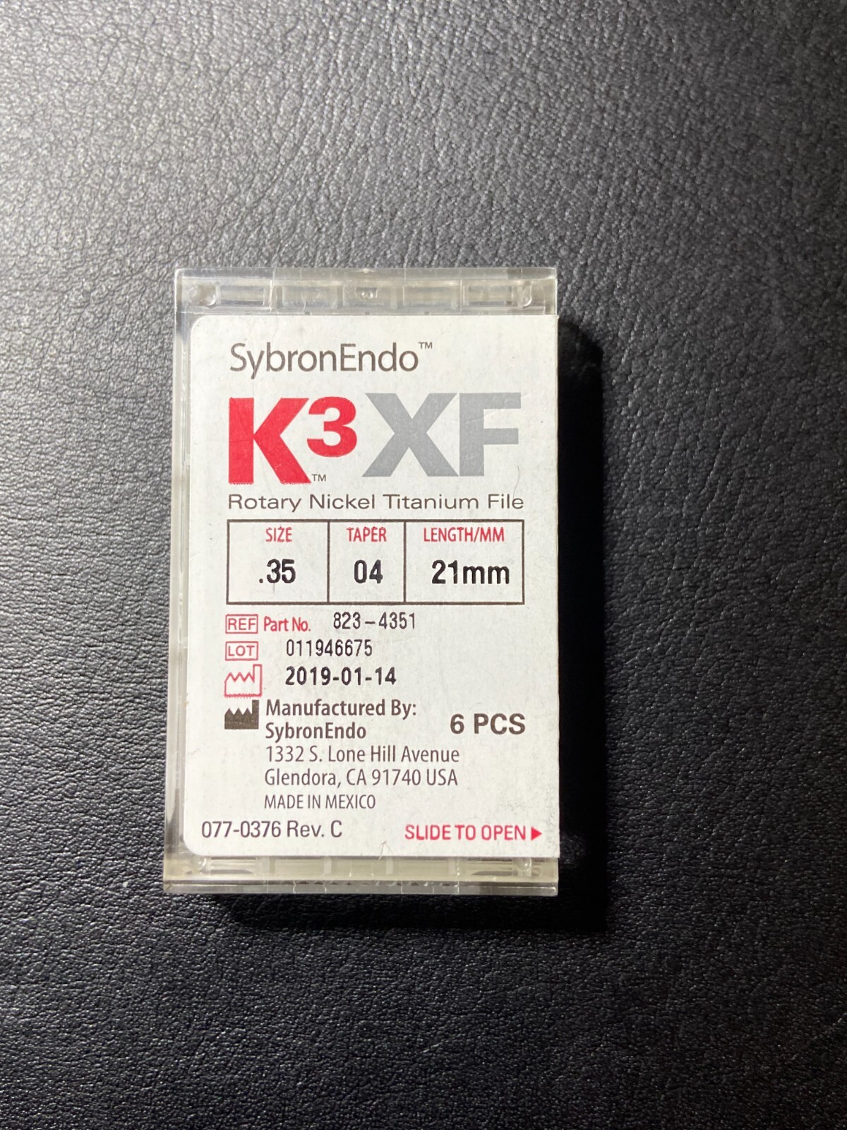 SybronEndo K3 XF, Taper 04, Rotary Nickel Titanium Files (6pcs pack)