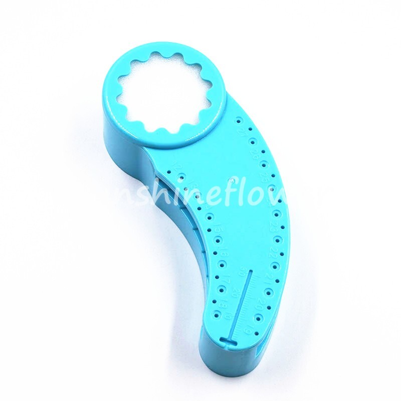 Dental Measure Tool Root Canal Twin Block Endo File Plastic Accessory Ruler Blue