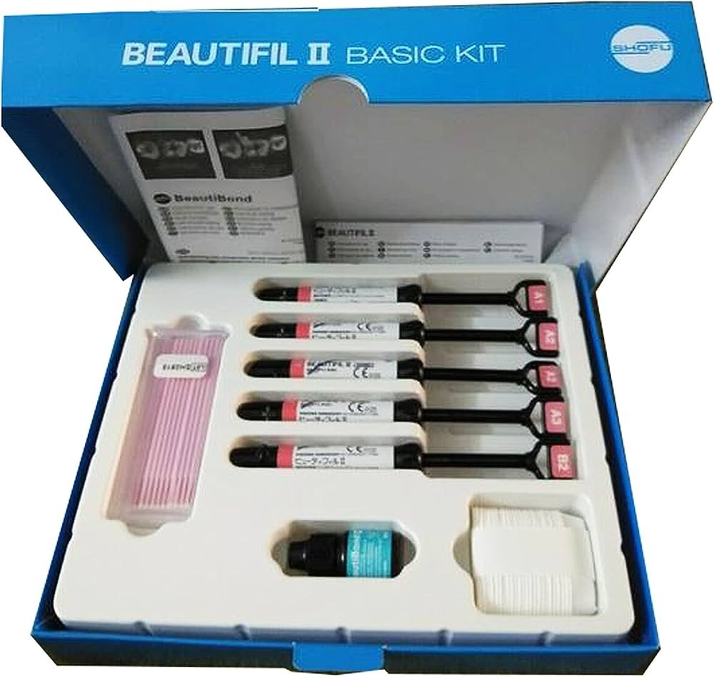 SHOFU BEAUTIFIL II Universal Nano Hybrid Composite Kit 5x4g Syr+ Bond 5 ML