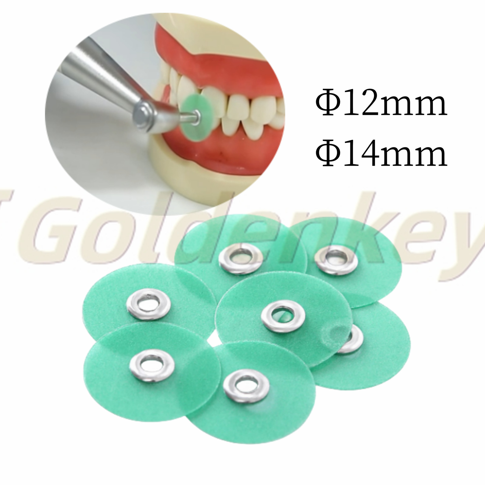 40Pcs Dental Composite Polishing Disc Gross Contouring Mandrel Stripes Set 12mm