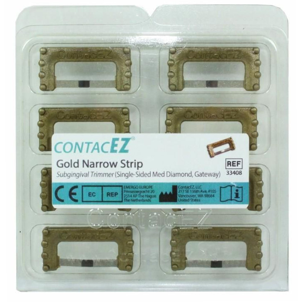 8pcs Dental Copper Narrow Subgingival Trimmer 0.06mm Strips Set