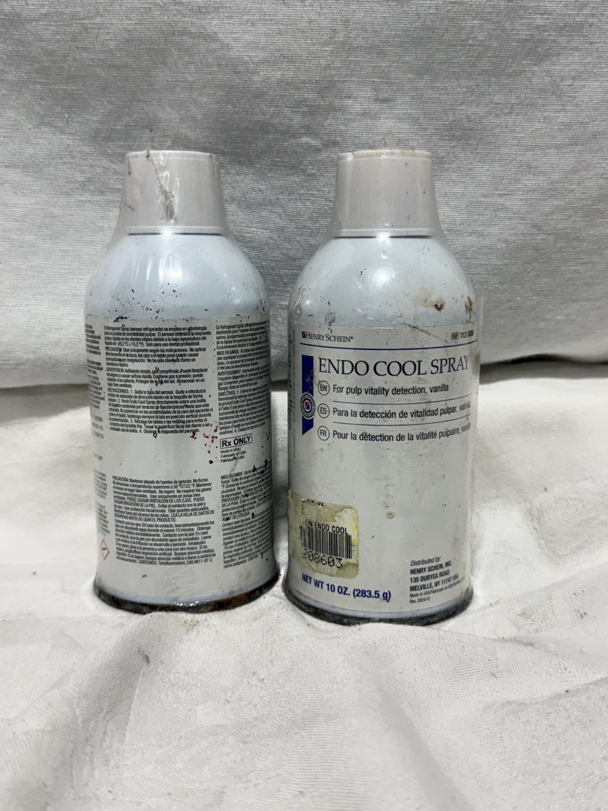 Lot of 2 Henry Schein Endo Cool Spray 10 oz Pulp Vitality Test Vanilla 112-5056