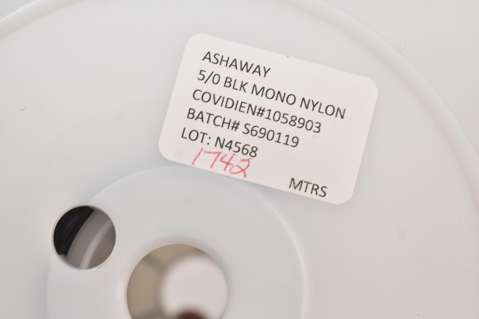 Ashaway 5/0 Black Mono Nylon Suture Thread 1742 Meters Covidien 1058903 Spool