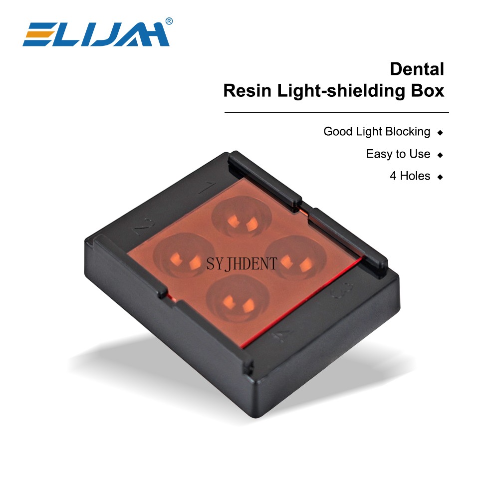 4 Holes Dental Veneer Storage Box Teeth Patch Shading Light Storage 5 pack/5 box