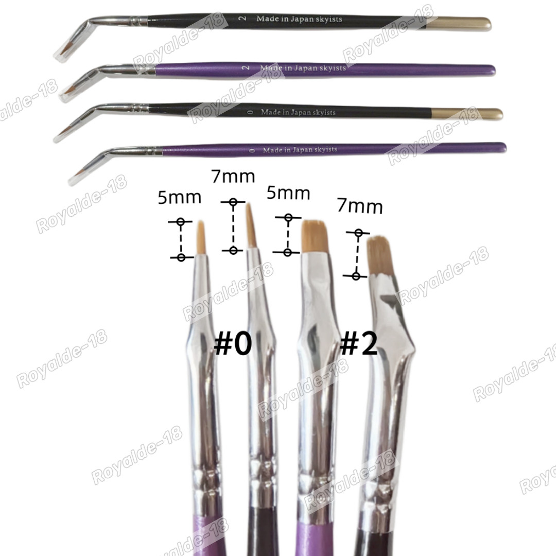 Dental Curved Brush Pens Skyist Nylon Hair Denture Dentine Ceramco Metal Powder