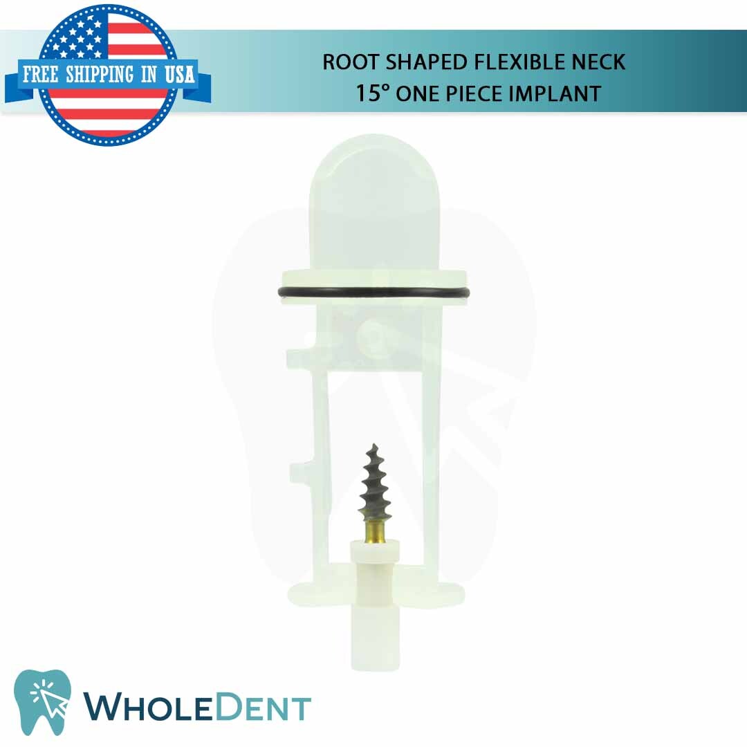 X1 Dental Root Shaped Flexible Neck One Piece 15° Titanium Sterile RBM