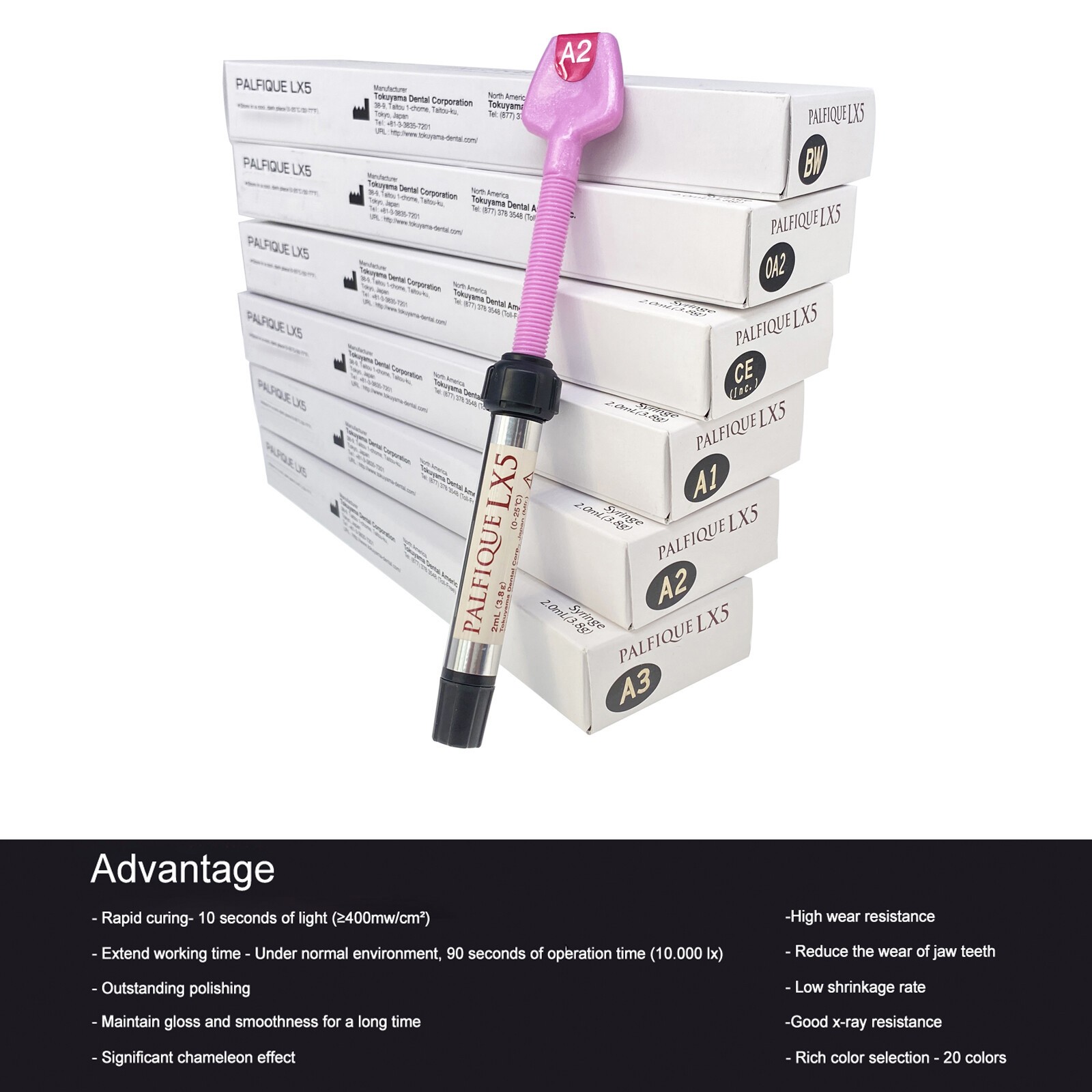 Palfique Tokuyama LX5 Resin Based Dental Restorative Composite 3.8gm All Shades.