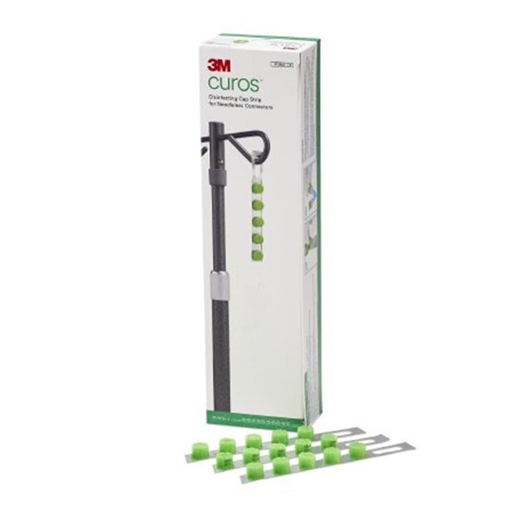 3M Curos 70% IPA CFF10 Green Medical Disinfecting IV Port Caps 5-250 Protectors