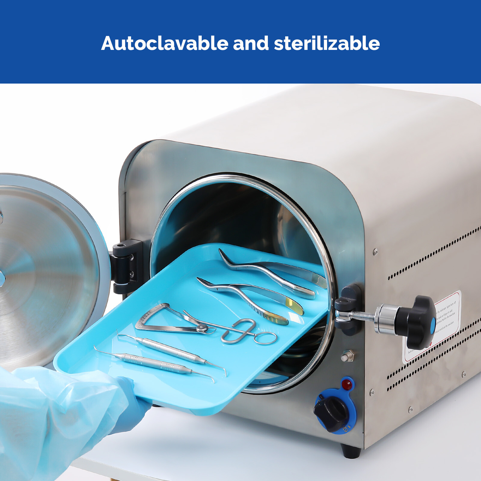 Dental Flat Tray Autoclave Instrument Trays Plastic Size B 13.25″ X 9.75″ Colada