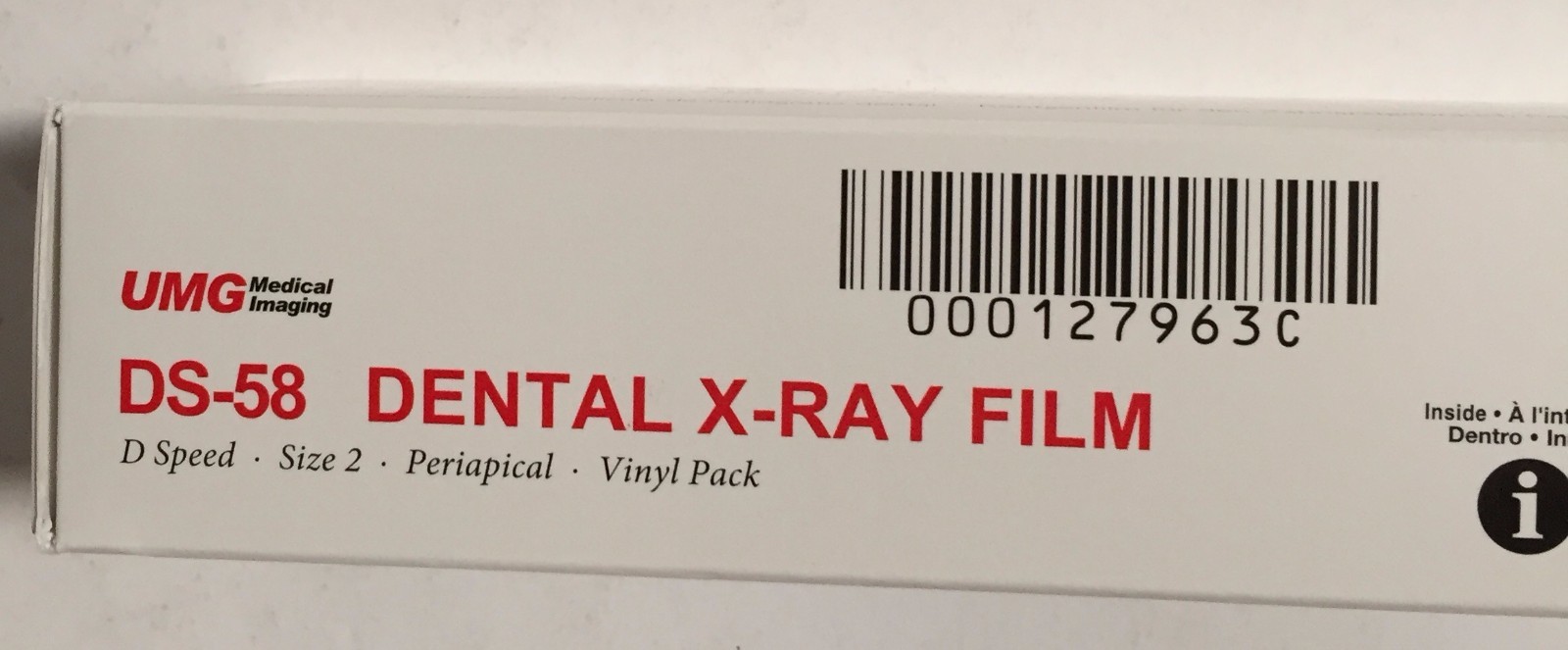 4 X UMG DS-58 D Speed Size 2 Periapical Vinyl Pack Dental Imaging Film 150/Box