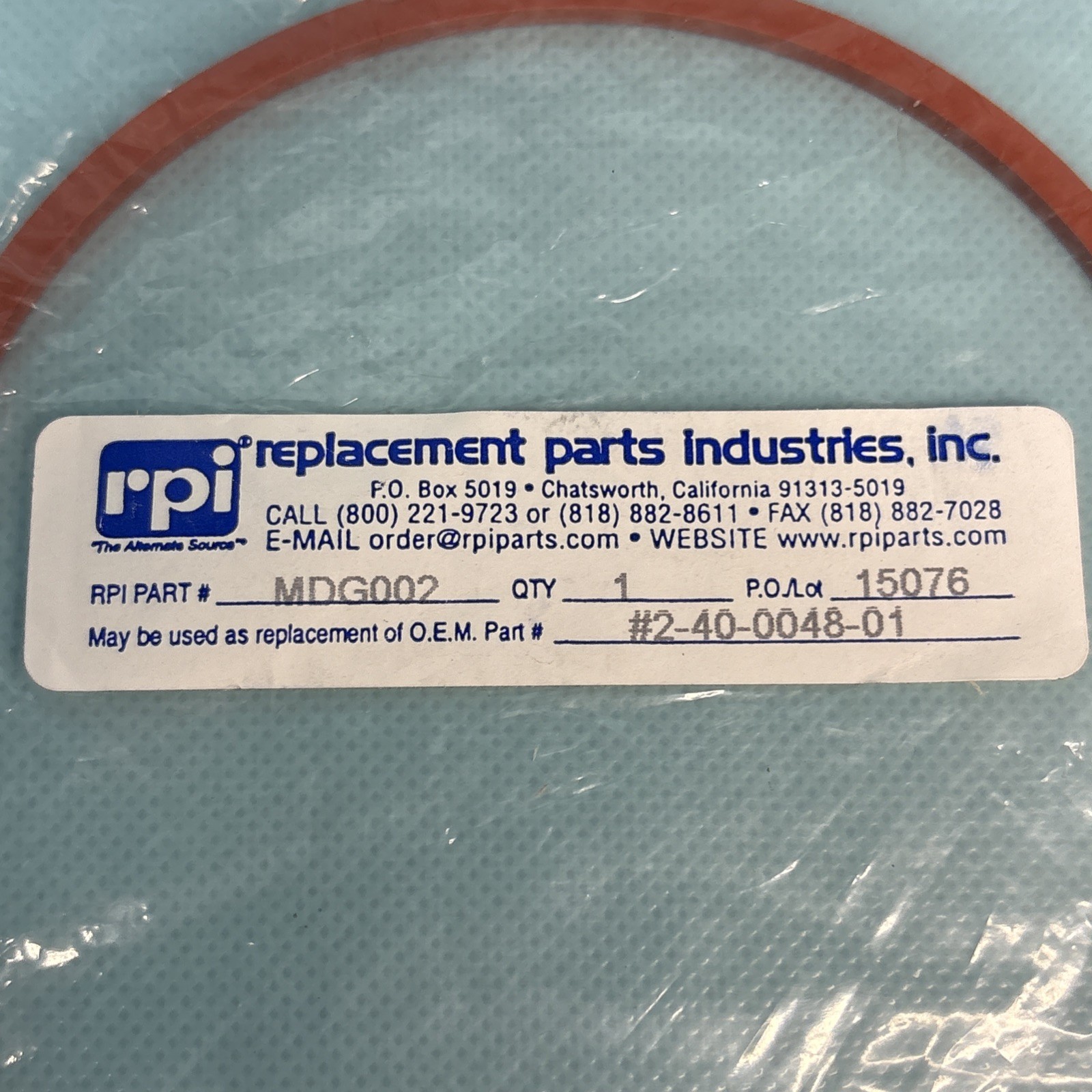 RPI Door Gasket MDG001 – NEW