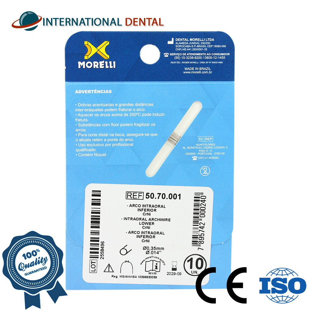 Orthodontic Dental Morelli Intraoral Archwire CrNi Steel Wire Wires Round
