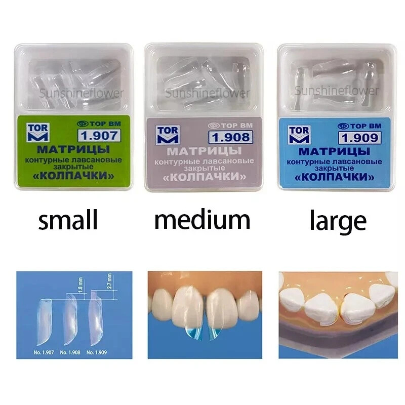 Dental Clear Matrix Anterior Matrices Fits Bioclear L/M/S Mixed Matrice TOR VM