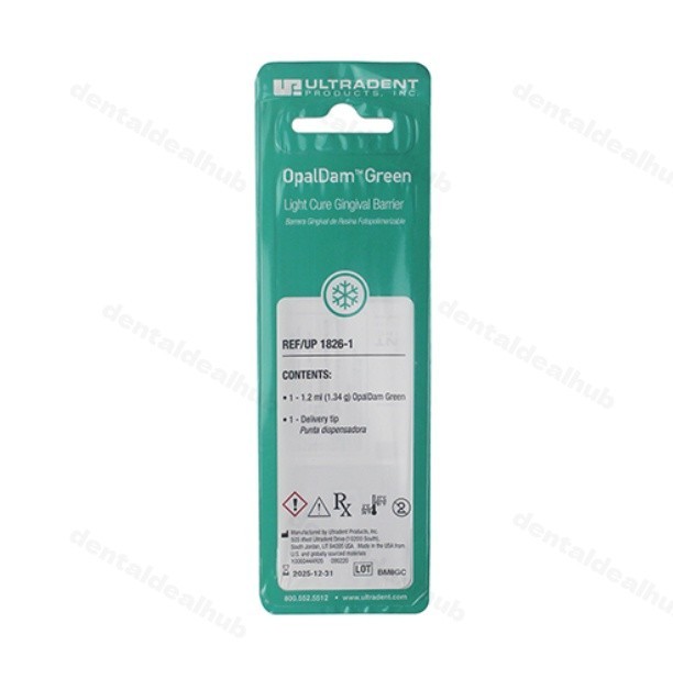 Ultradent OpalDam Light-Cure Gingival Barrier 1.2ml Green/White