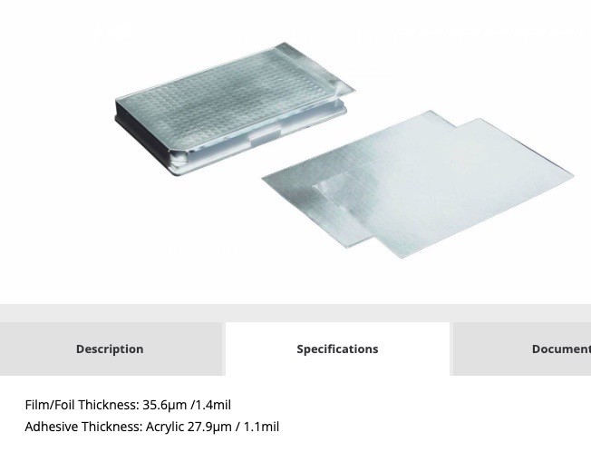 (50/Pk) RPI AlumaSeal II Adhesive Sealing Foil for Well Plates Sterile 248898