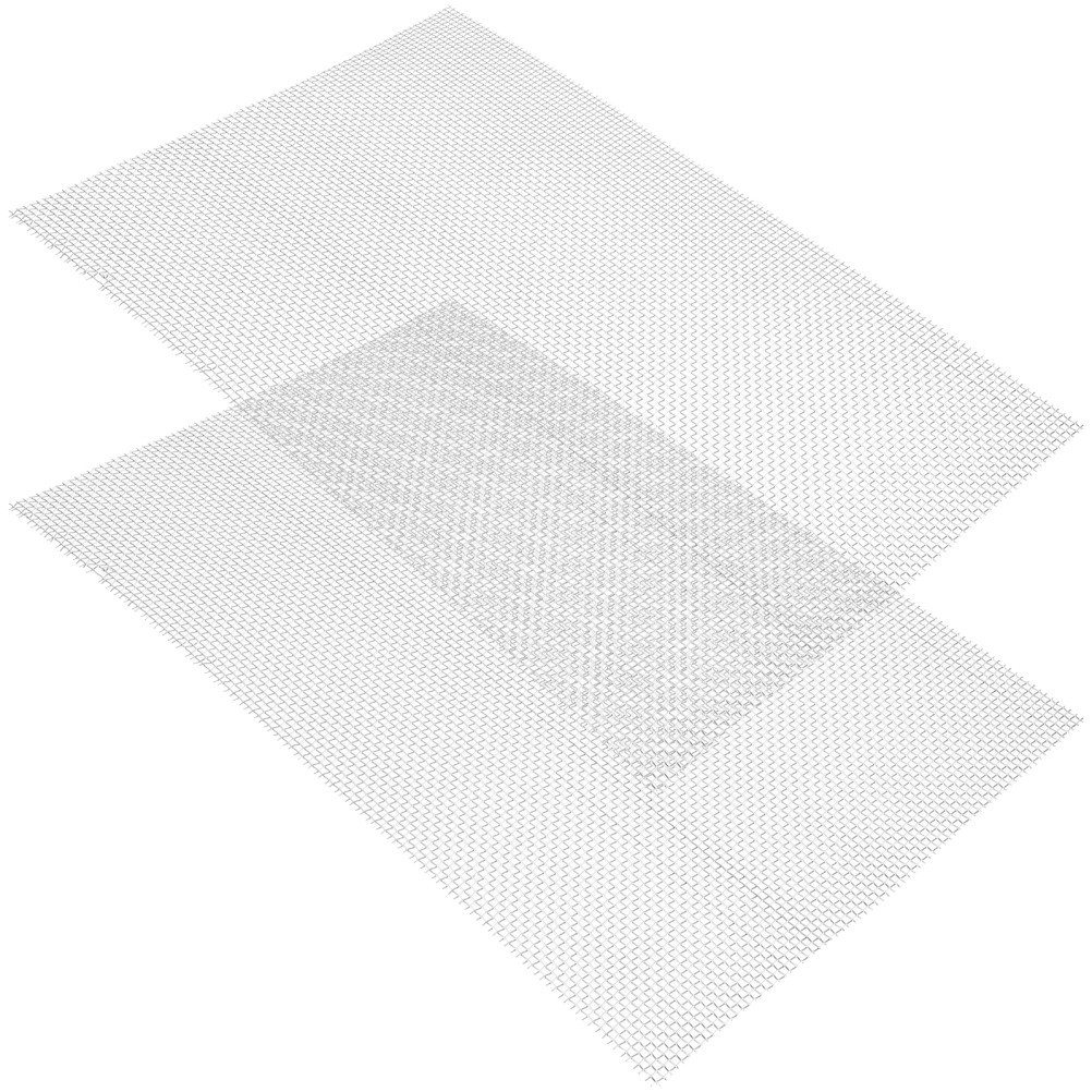 2 Pcs Mesh Sheet for Crafts Metal Gauze Stainless Steel Woven Wire