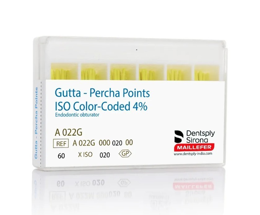 Dentsply Gutta Percha Points 4% Taper 60 Points Free Shipping Worldwide