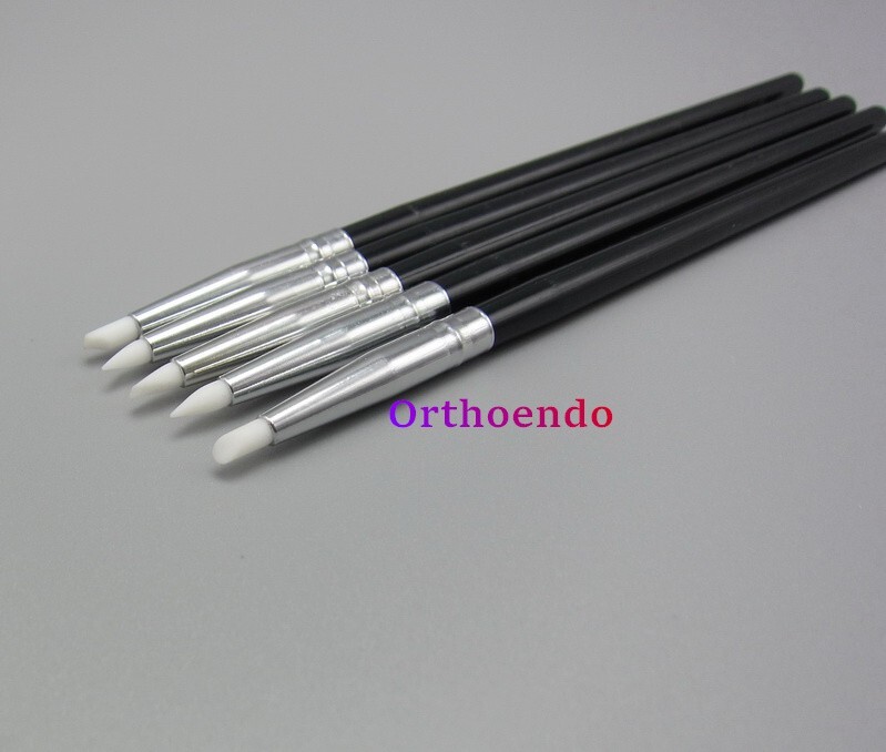1/10 Kit Dental Adhesive Composite Resin Pens Porcelain Teeth Silicone Brush Pen
