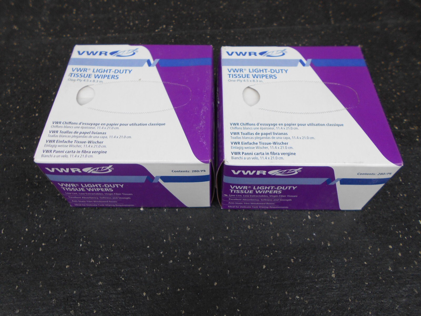 VWR LIGHT DUTY TISSUE WIPERS 82003 820 ONE PLY 4.5” x 8.3” LOT OF 560