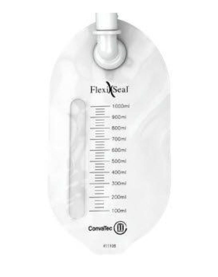 FlexiSeal FMS Privacy Collection Bag, APS Filter Adult Size 1 1L Capacity 10 Ct