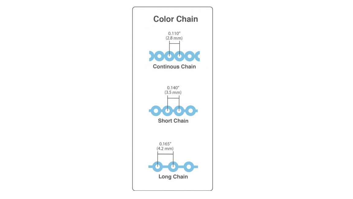 O&S Dental TopChain Latex Free Elastic Chain 15′ per Spool All Colors & Size-USA