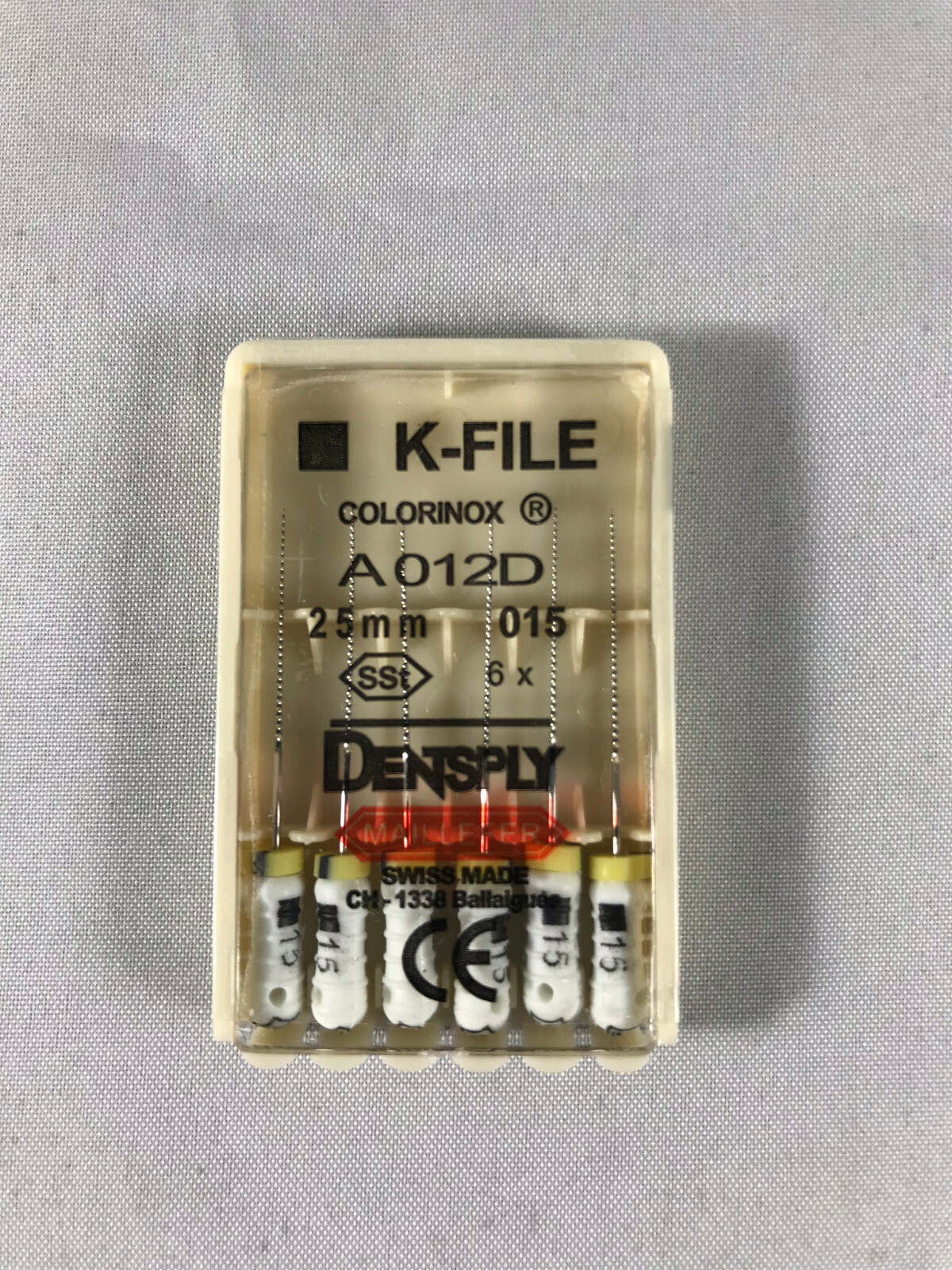 Dentsply Maillefer K-file Endodontic stainless steel 25mm All sizes 6files/pk