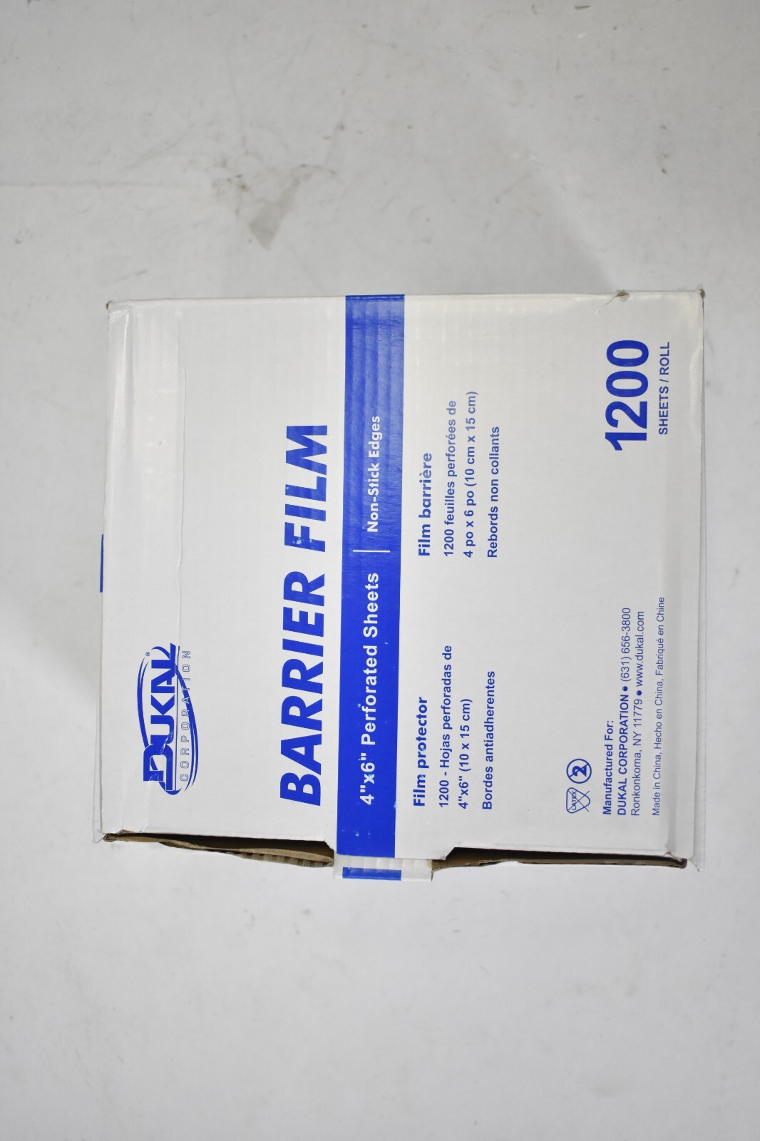 Dukal Barrier Film 4″ x 6″ Perforated Sheets Blue Non Stick 1200 Sheets 27605