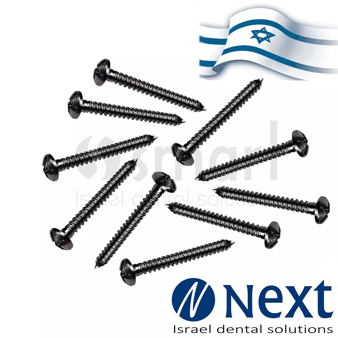 Lot x 10 Screw titanium pins membrane Fixation Block Bone mesh 1.2 x 10 mm