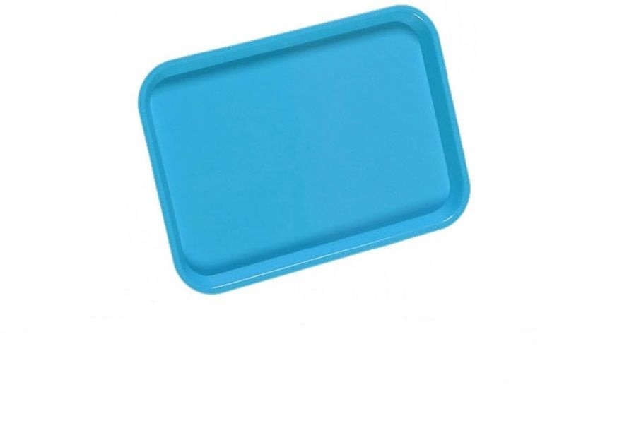 Plasdent Dental Instrument Flat Setup Trays Size B Neon Blue 5/Pack