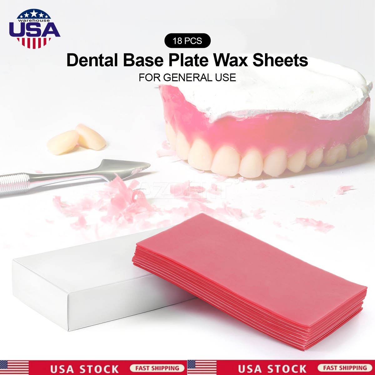 Dental Lab Base Plate Wax Red Modeling Wax Utility Instruments All season Use