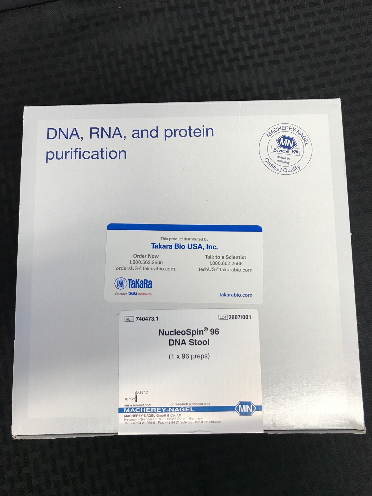 TAKARA BIO NucleoSpin 96 DNA Isolation Stool Kit 96-Preps 740473.1