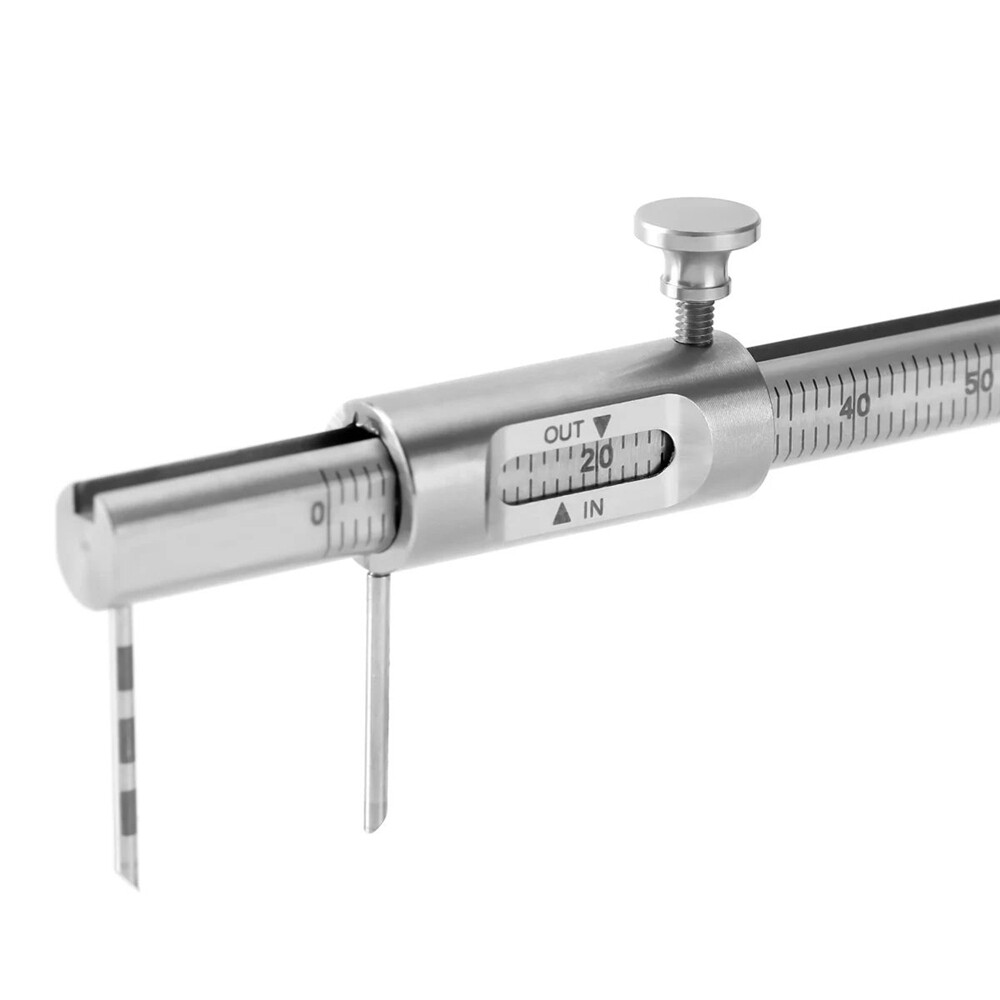Dental Orthodontic Sliding Caliper Implant Measuring Gauge 0-80mm Double Scale