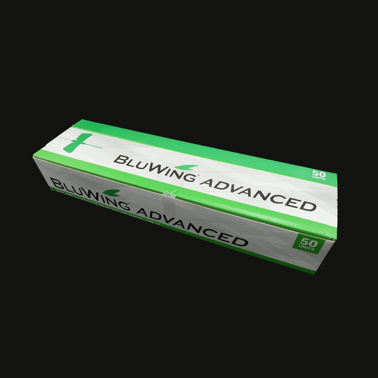 BluWing Advanced Safety Butterfly Needle with Luer Adapter, 21G, 50/pack