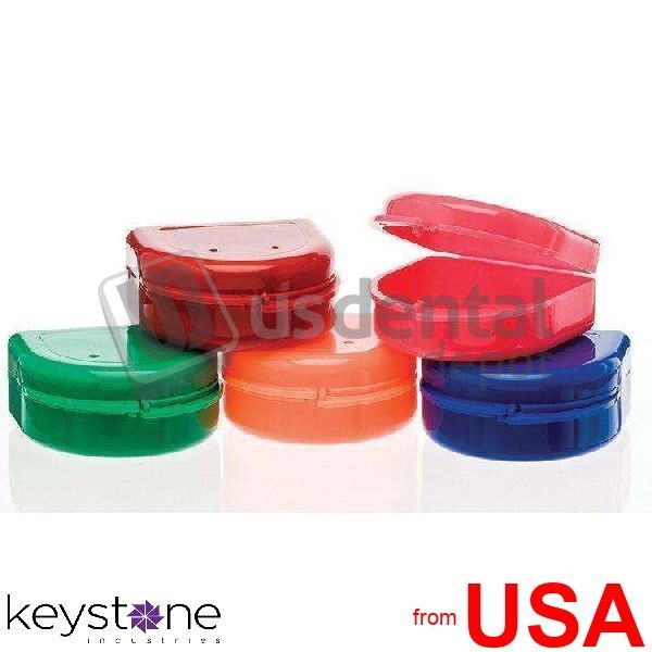 KEYSTONE Bo-Box Orthodontic Retainer Cases ASSORTED Colors, bag of 100 bo 445802