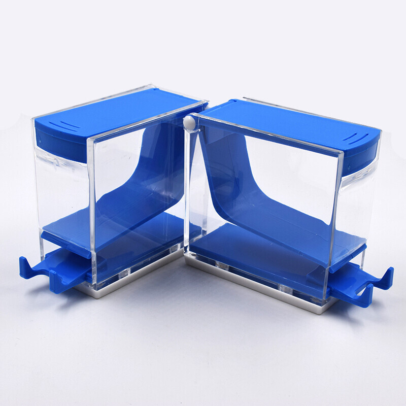 Dental Othodontic Cotton Batting Roll Dispenser Holder Blue Case Press Storage
