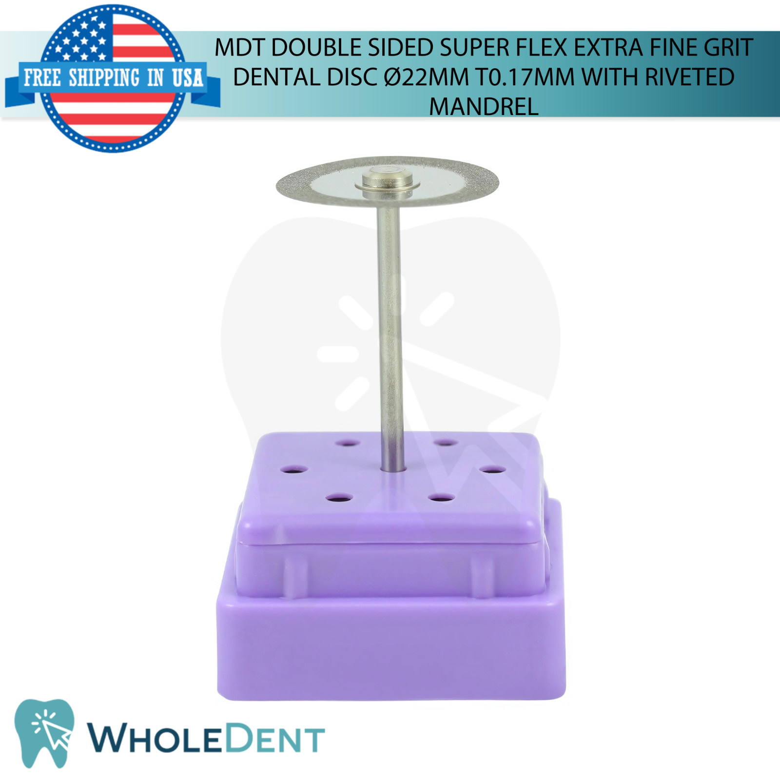 Extra Fine Grit Diamond Double Sided Super Flex Dental Disc Ø22mm 0.17mm Thick