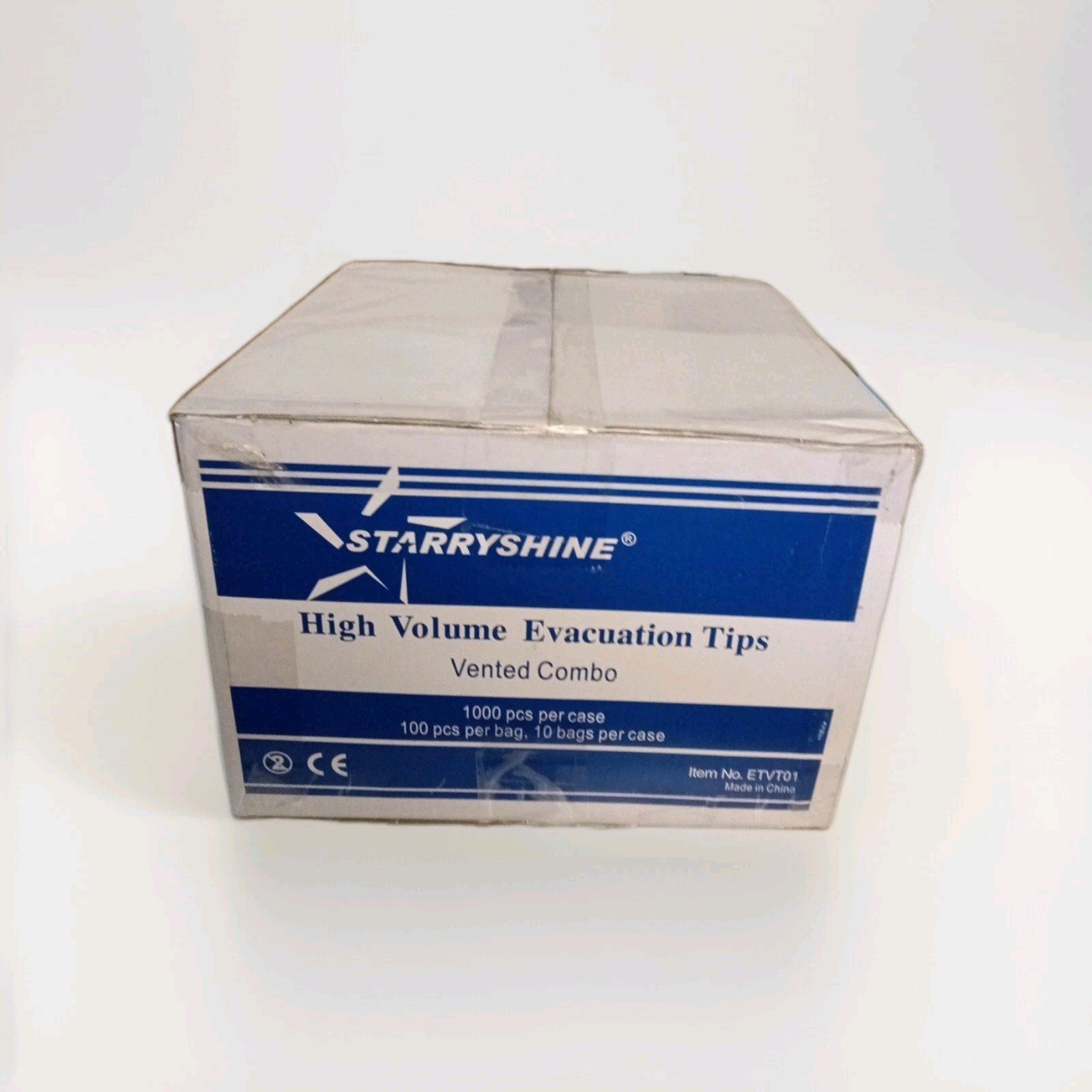 STARRYSHINE 1000 (10 Bags) High Volume Evacuation Dental Tips Vented Combo