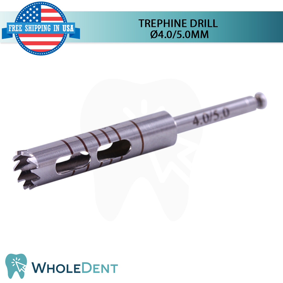 Trephine Drill Ø4.0/5.0mm Dental Im plant Bon Graft Tool Bur Instrument Harvest