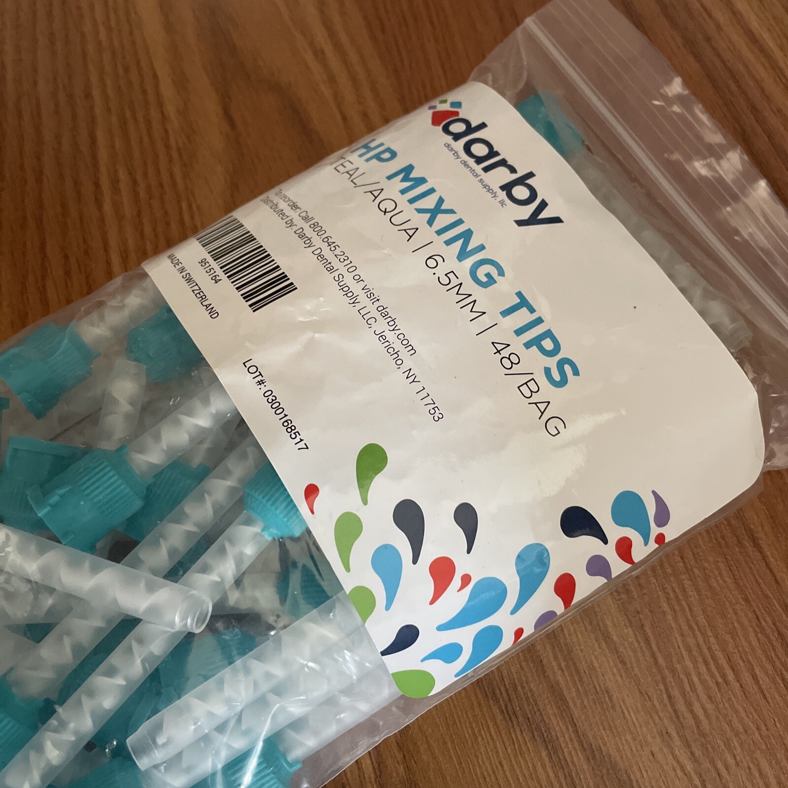 Dental HP Blue /TEAL Mixing Tips 6.5 mm Impression Heavy Body 48/bag