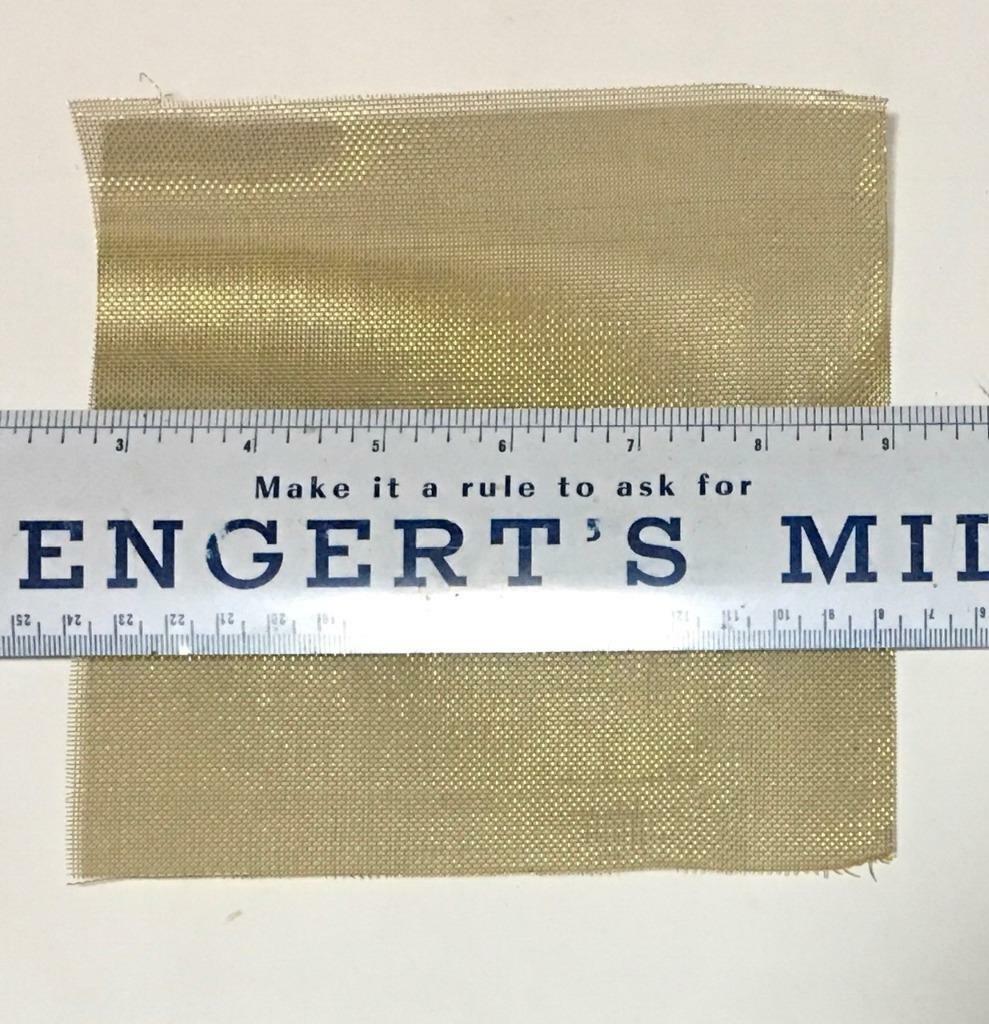 Lot of 4 BRASS WIRE MESH woven FABRIC CLOTH 6×6 inches (have larger)