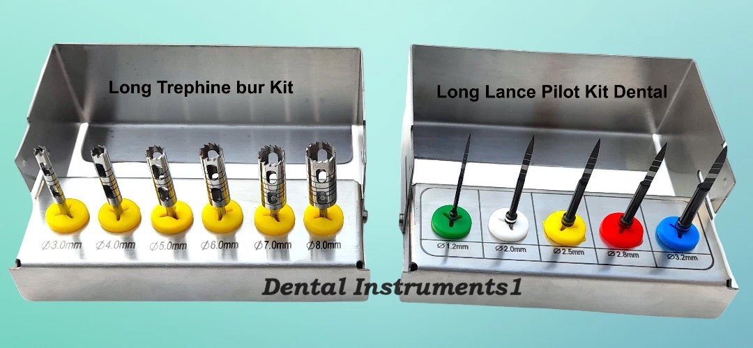 Long trephine Bur kit & Lance Pilot Kit Dental