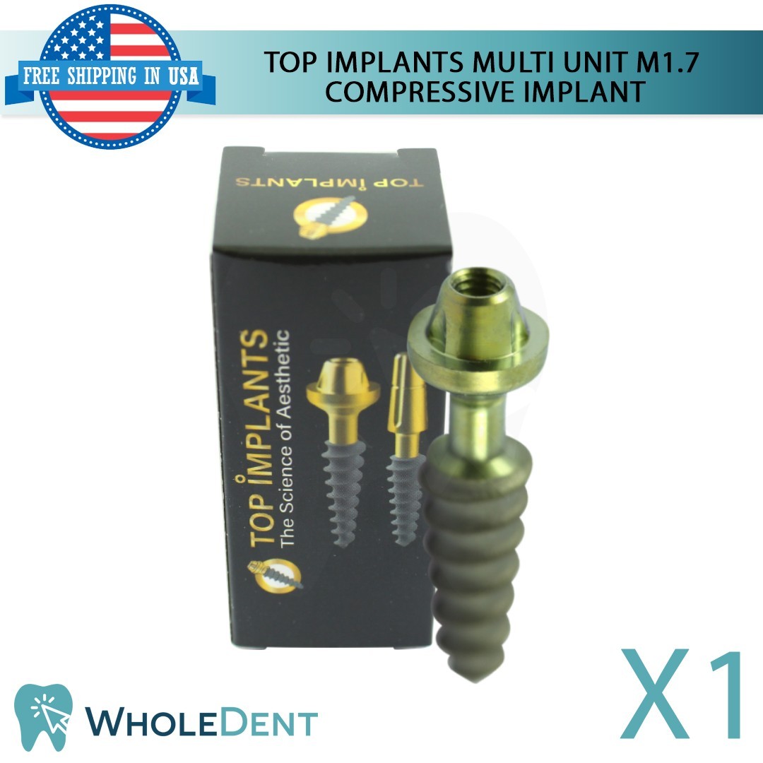 1x Dental Multi Unit M1.7 Compressive Monoblock Fixture Titanium Sterile SLA