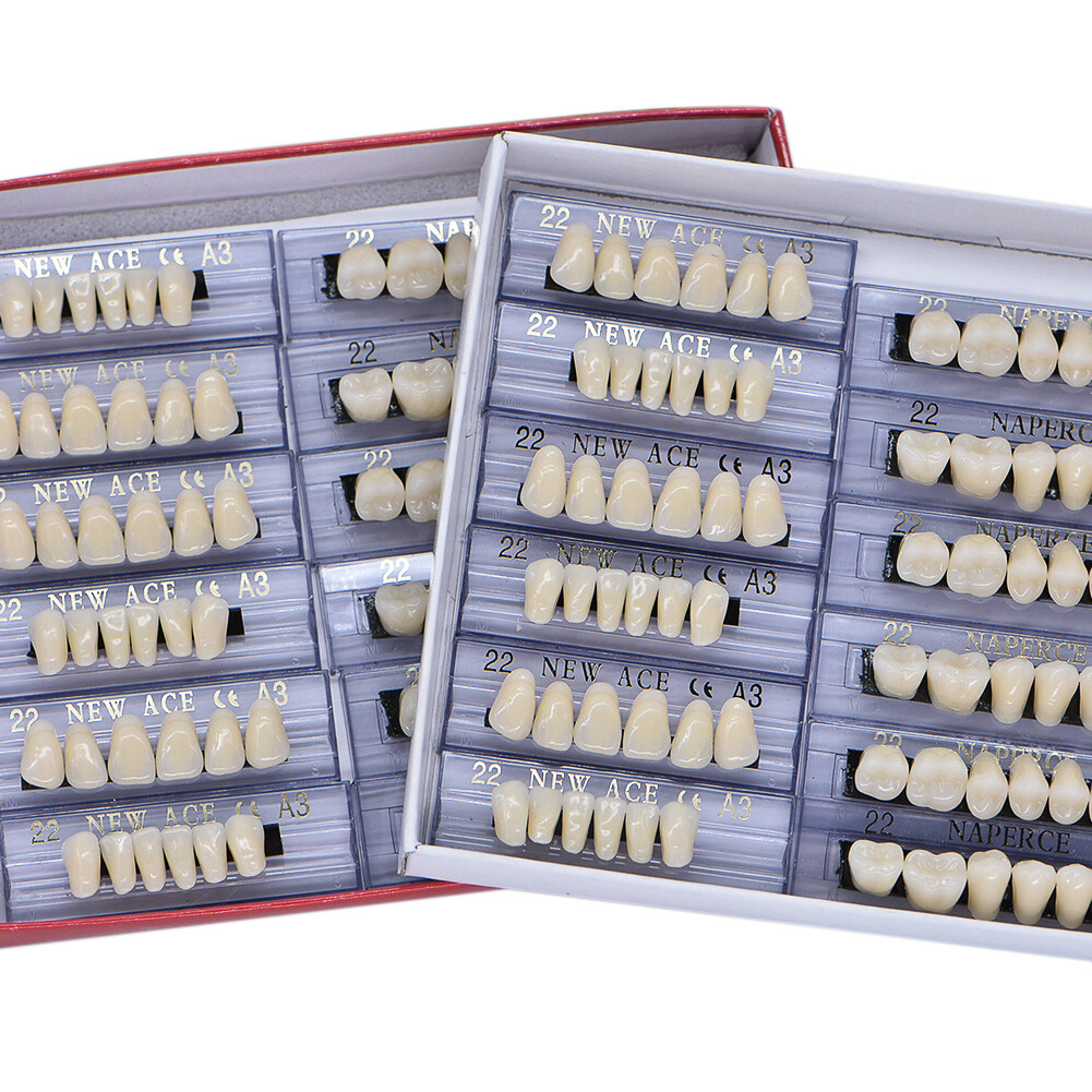 336Pc Dental Acrylic Resin Denture 22#A3 Full Set Teeth Upper Lower Shade Tooth