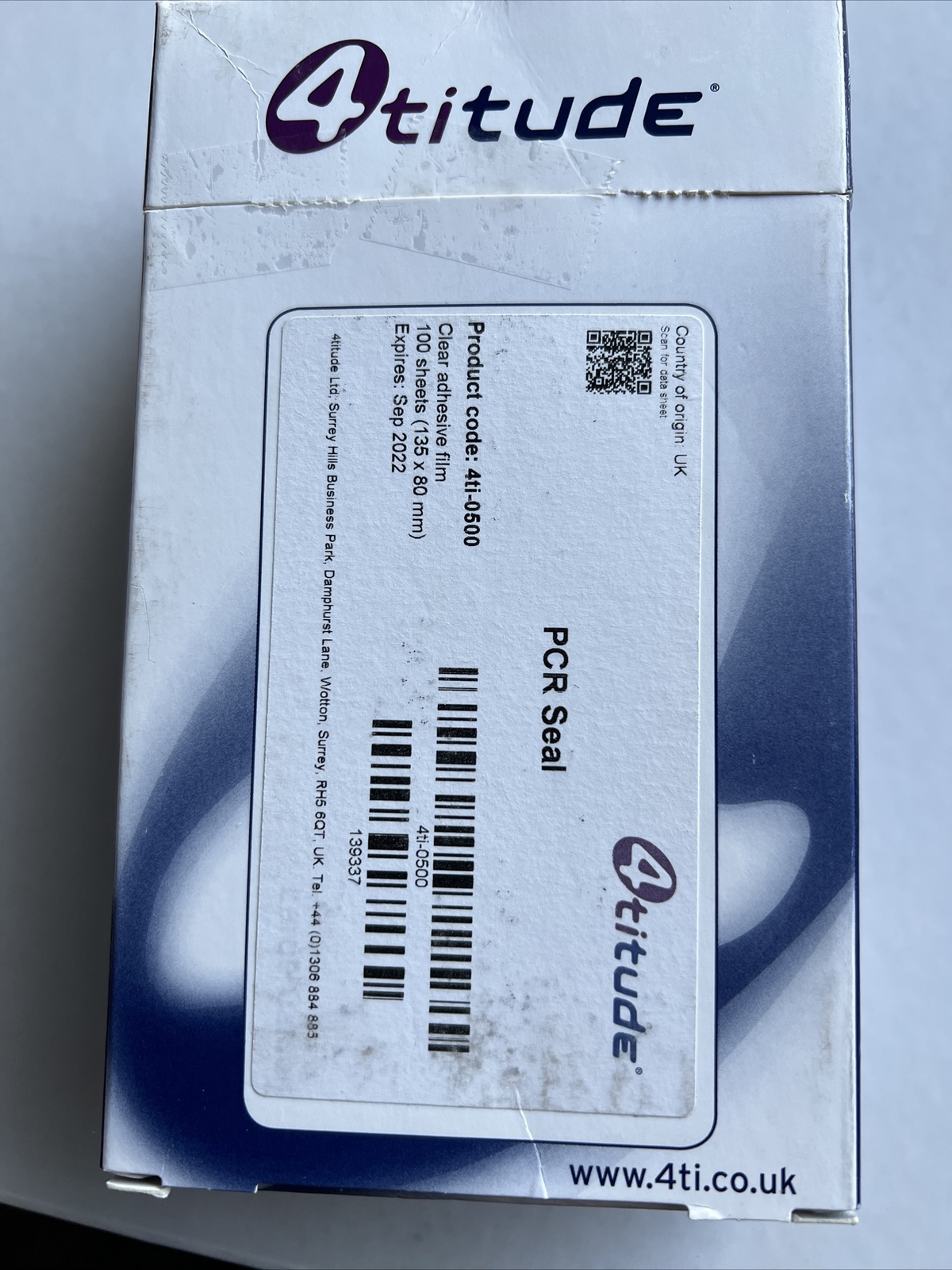 Thomas Scientific 1149J07, PCR Seal Clear Adhesive Films, 100 sheets (135x80mm)