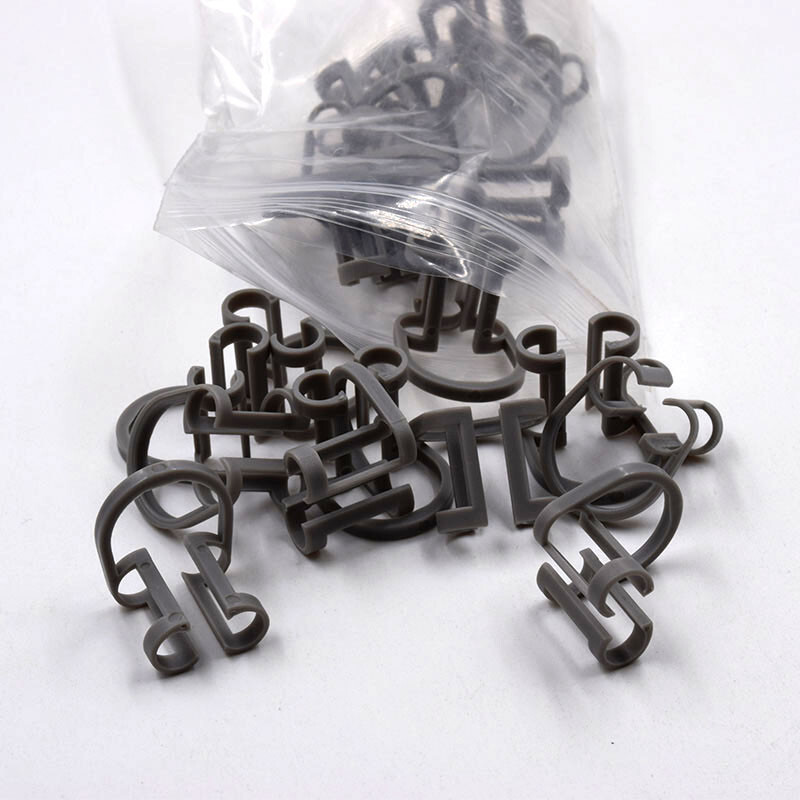 50 Pcs Dental Disposable Brown/Blue/Grey Cotton Clip Holder Dispenser Roll Tool