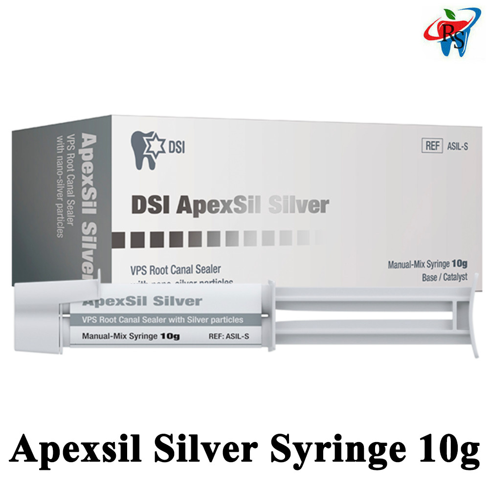 Dental Apexsil Silver Syringe 10g Endodontics Antibacterial Sealer Obturation