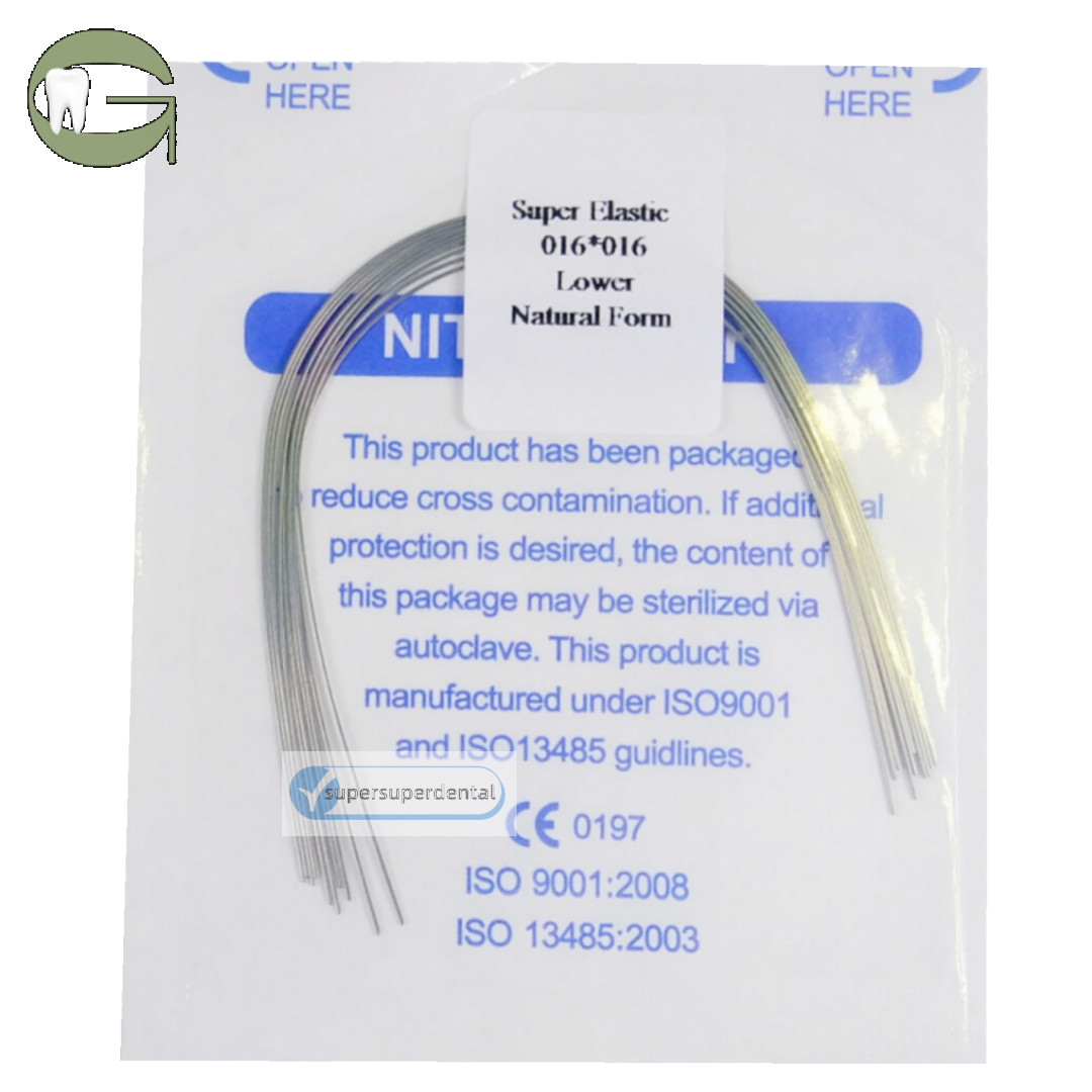 Dental Orthodontic Niti Arch Wire Rectangular Natural Form Super Elastic